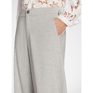 Elena Mirò - Pantalones chinos de mezcla de lino - Gris