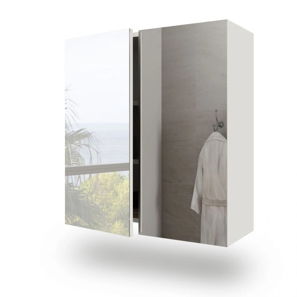 Armario camerino con espejo Inspire Blanco Brillo