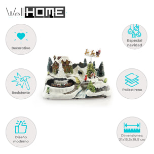 Well home - decoración navideña de tren figurita