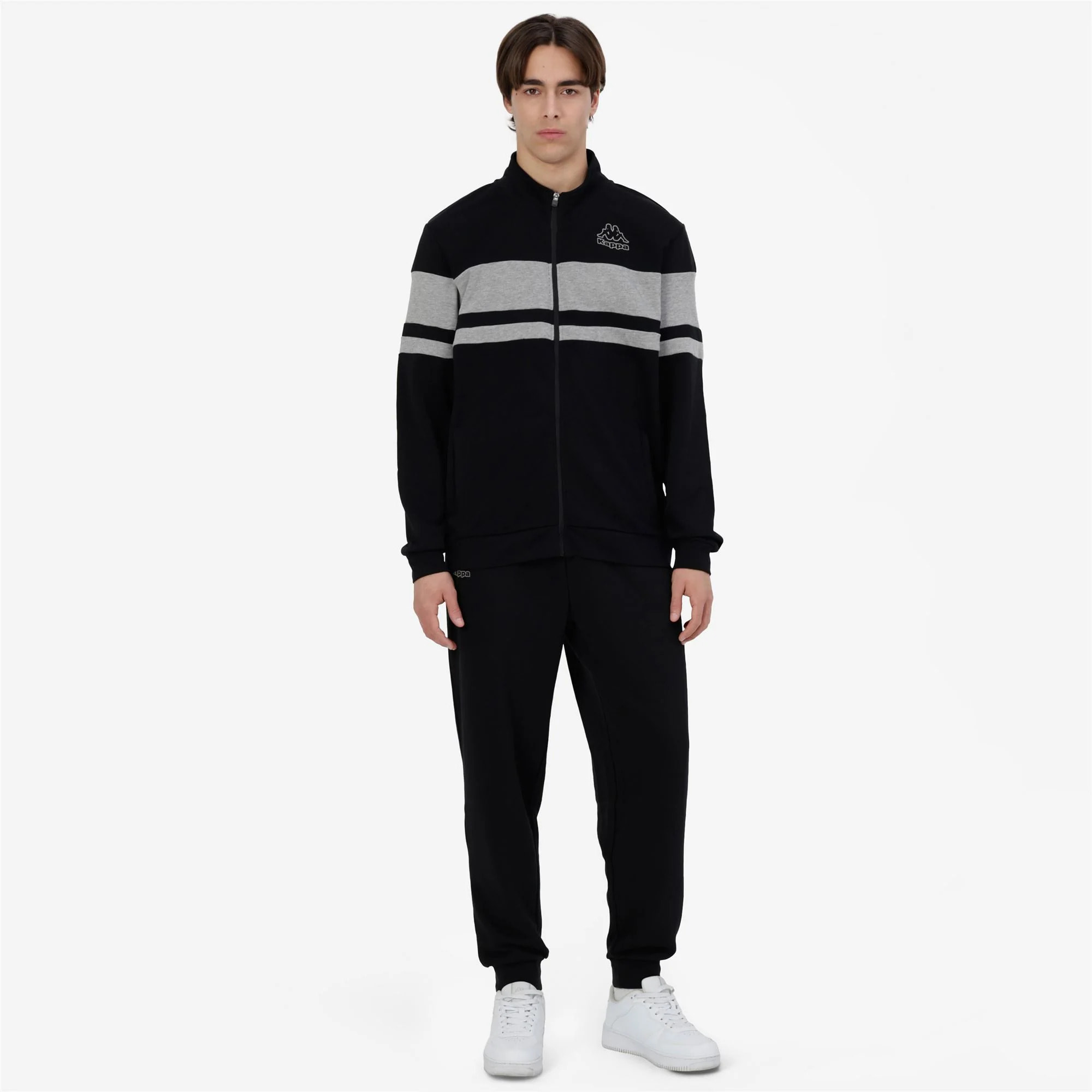 Kappa - Chándales deportivos Hombre Negro - Logo Goppio