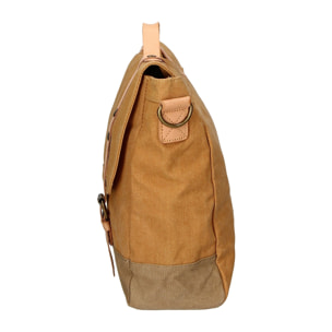 Borsa a mano unisex - Modello Minerva - Canvas e pelle - 30.0 x 40.0 x 12.0 cm