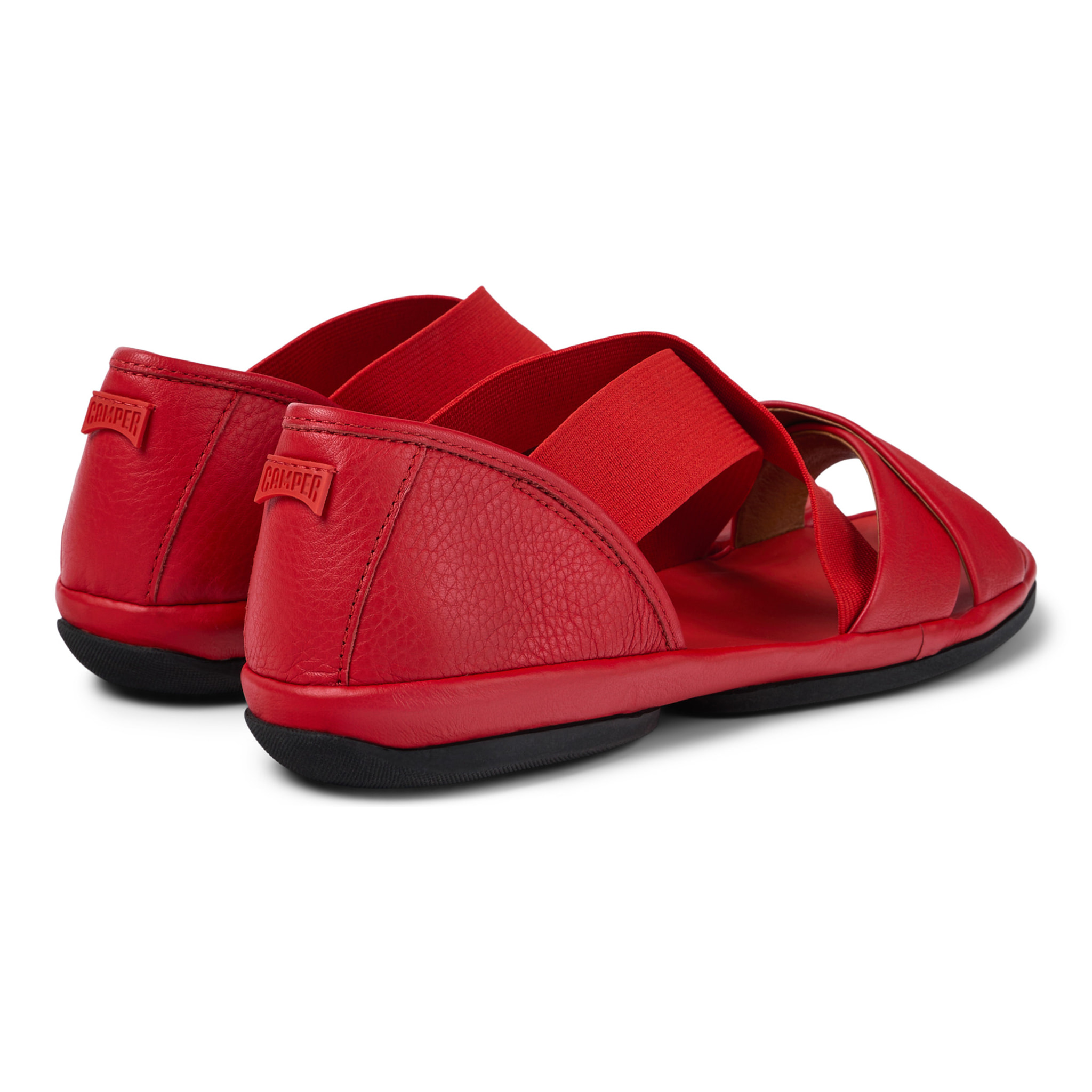 Sandalias - CAMPER Right Nina - Rojo - Cuero liso