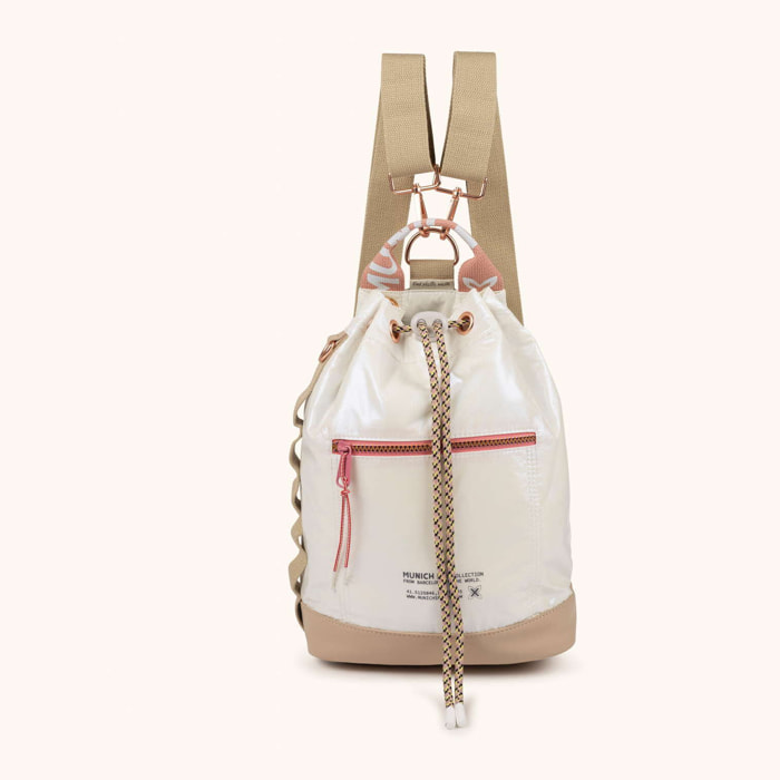Mochila Saco Adaptable en Poliamida Reciclada DEEP RECYCLED DRAWSTRING BACKPACK HONEY