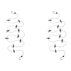 Ensemble de 2 Fils à linge extensible 2,5 à 4,5 m Fackelmann Tecno