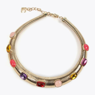 Collana elasticizzata intarsiata