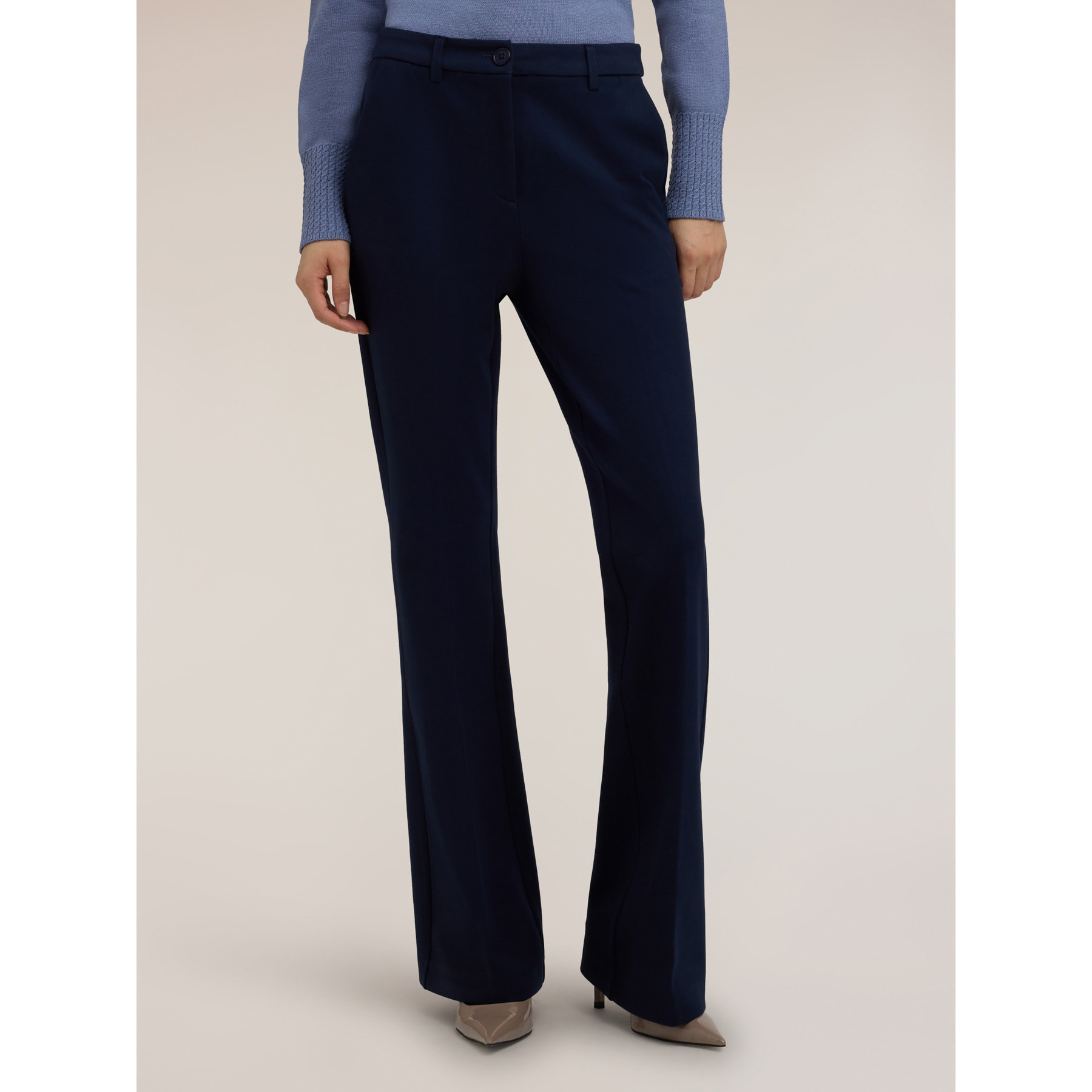 Motivi - Pantaloni flare in punto milano - Blu