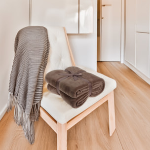 Well Home Manta Polar Coral de 250 GSM, 100% Poliéster Color Topo