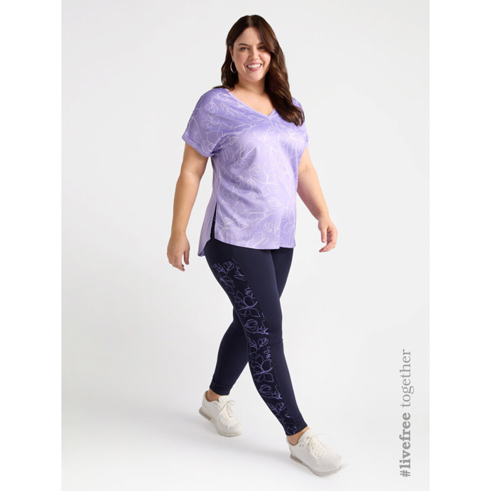 Fiorella Rubino - Leggings con viscosa LENZING™ ECOVERO™ - Blu