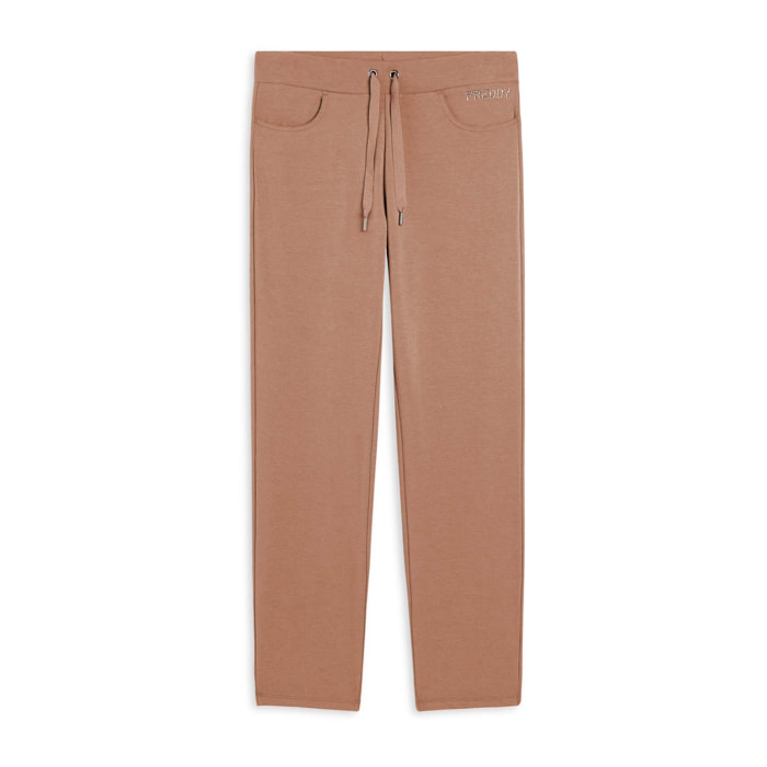 Pantaloni sportivi da donna con tasche interne e strass