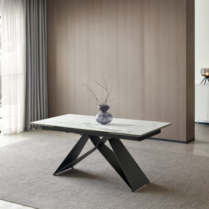 Mesa extensible de comedor – Porcelánico y negro