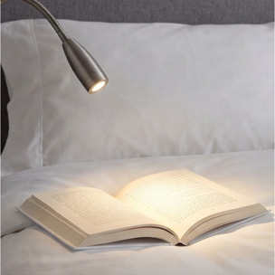LEDS C4 Luz de lectura Bed LED 3.5 Blanco cálido - 3000K ON-OFF Níquel satinado 115lm