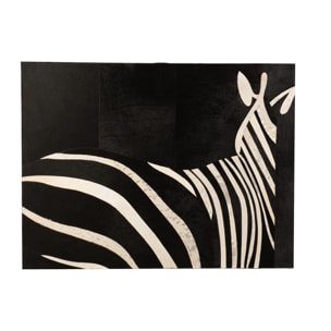 J-Line Cadre Rectangulaire Zebre Cuir Noir/Blanc