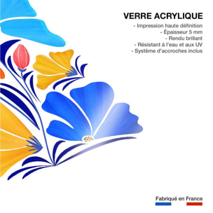 Tableau fleurs amie des fleurs  Tableau plexiglas