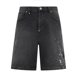 PHILIPP PLEIN Denim Shorts Paint