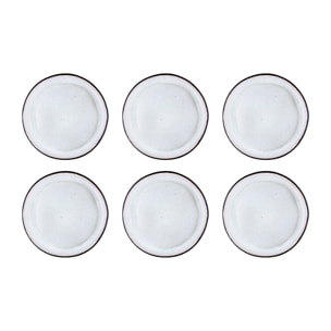 Assiette IRIS Ø26cm - 6 pièces - Blanc ivoire