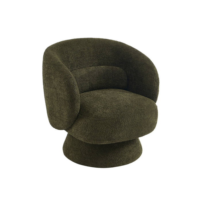 Fauteuil pivotant 360° tissu ELIAS