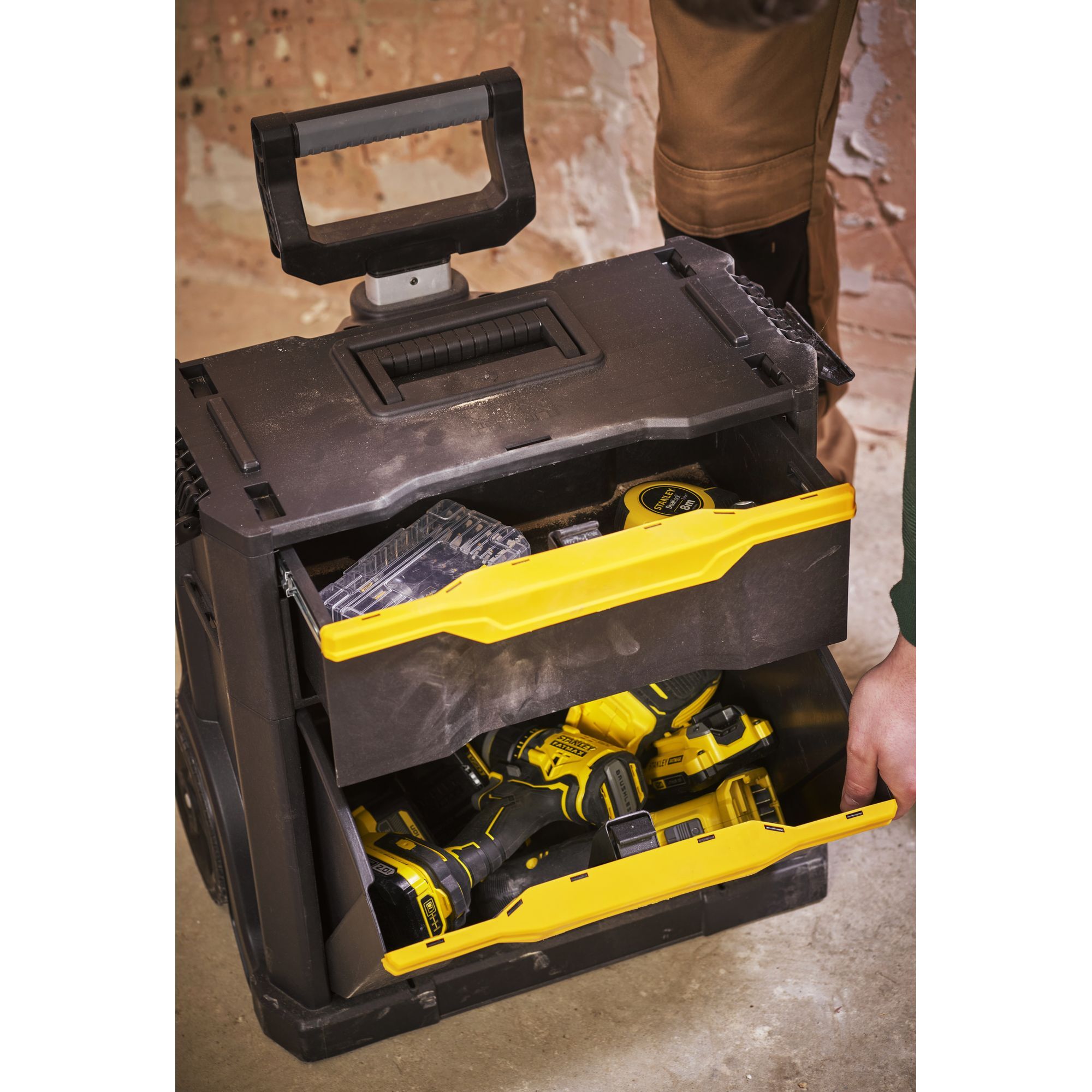 Servante Modulo 2 en 1 avec boîte à outils et organiseur