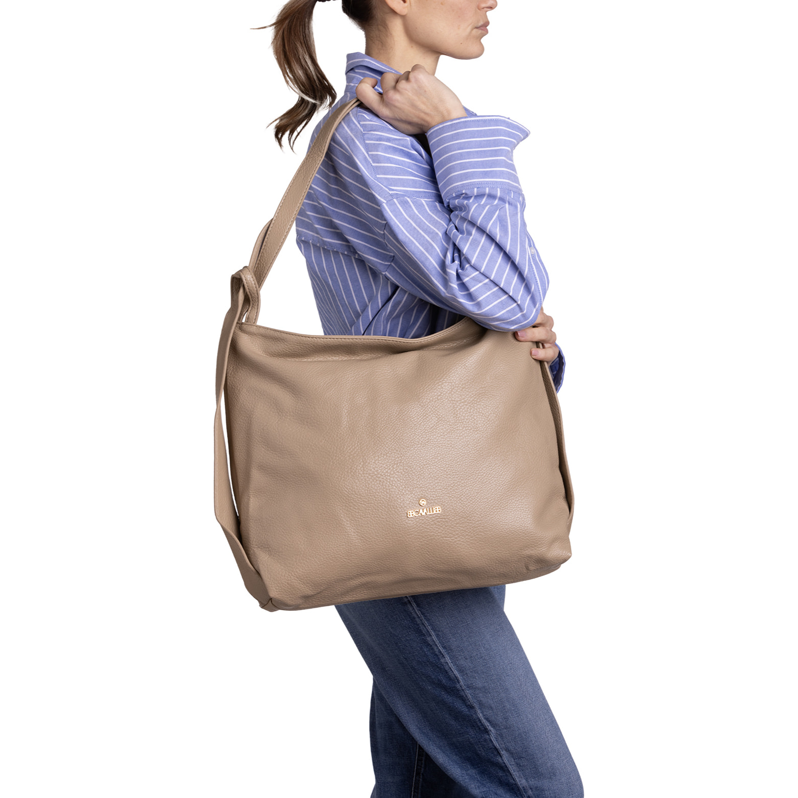 Borsa a spalla  da donna ecopelle Prodotto Vegano 40x33x11 cm