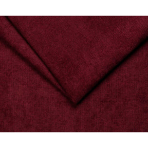 Julia - canapé 3 places convertible couchage quotidien matelas 14 cm en tissu - Prune