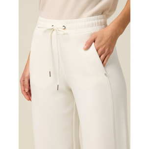 Oltre - Joggers a palazzo soft touch - Bianco
