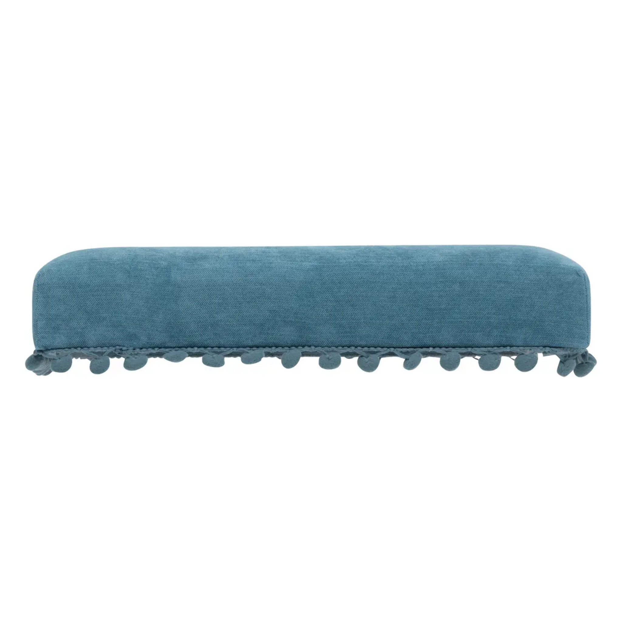 Pouf pliant "Mémo" 40x38cm bleu canard