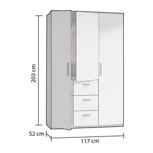 Armario Lexor 3 puertas Blanco Brillo