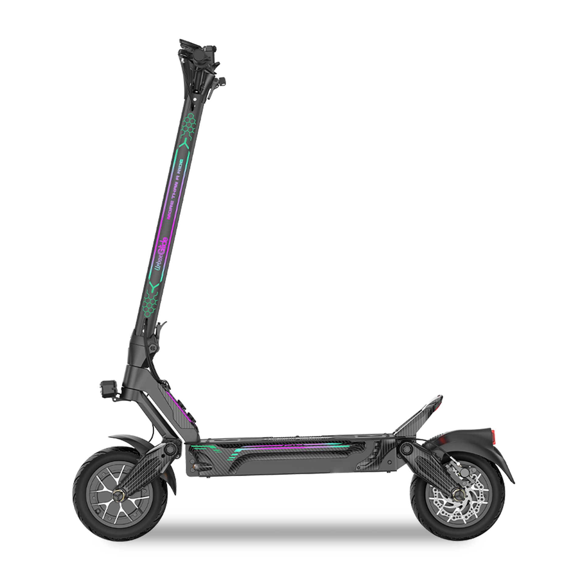 Poids 33,5Kg – Autonomie Max 100 km – Trottinette Électrique – Frein à disque hydraulique – Pneu 11'' Tubeless – Batterie 52V/20Ah