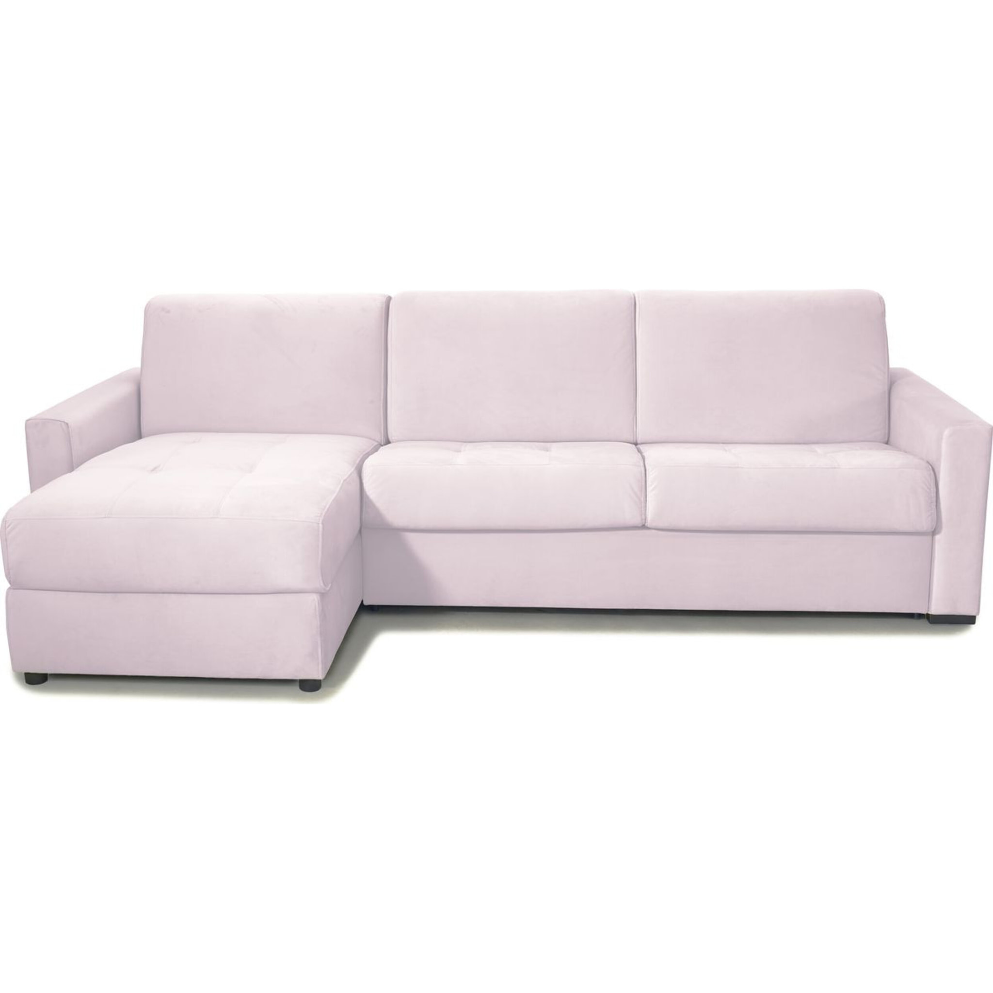 Canapé d'angle convertible express 5 places en velours - PALOMA