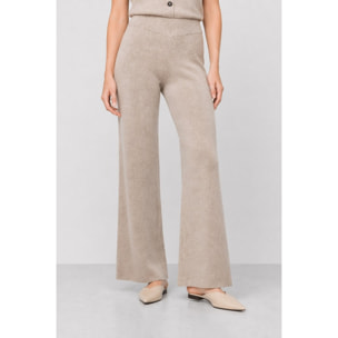Kocca - Pantaloni da donna in maglia a vita alta e gamba larga Donna