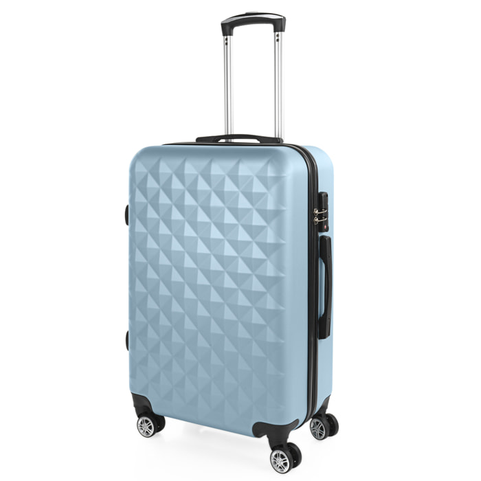 Trolley Mediano 60 Cms Itaca Diamond Azul Claro