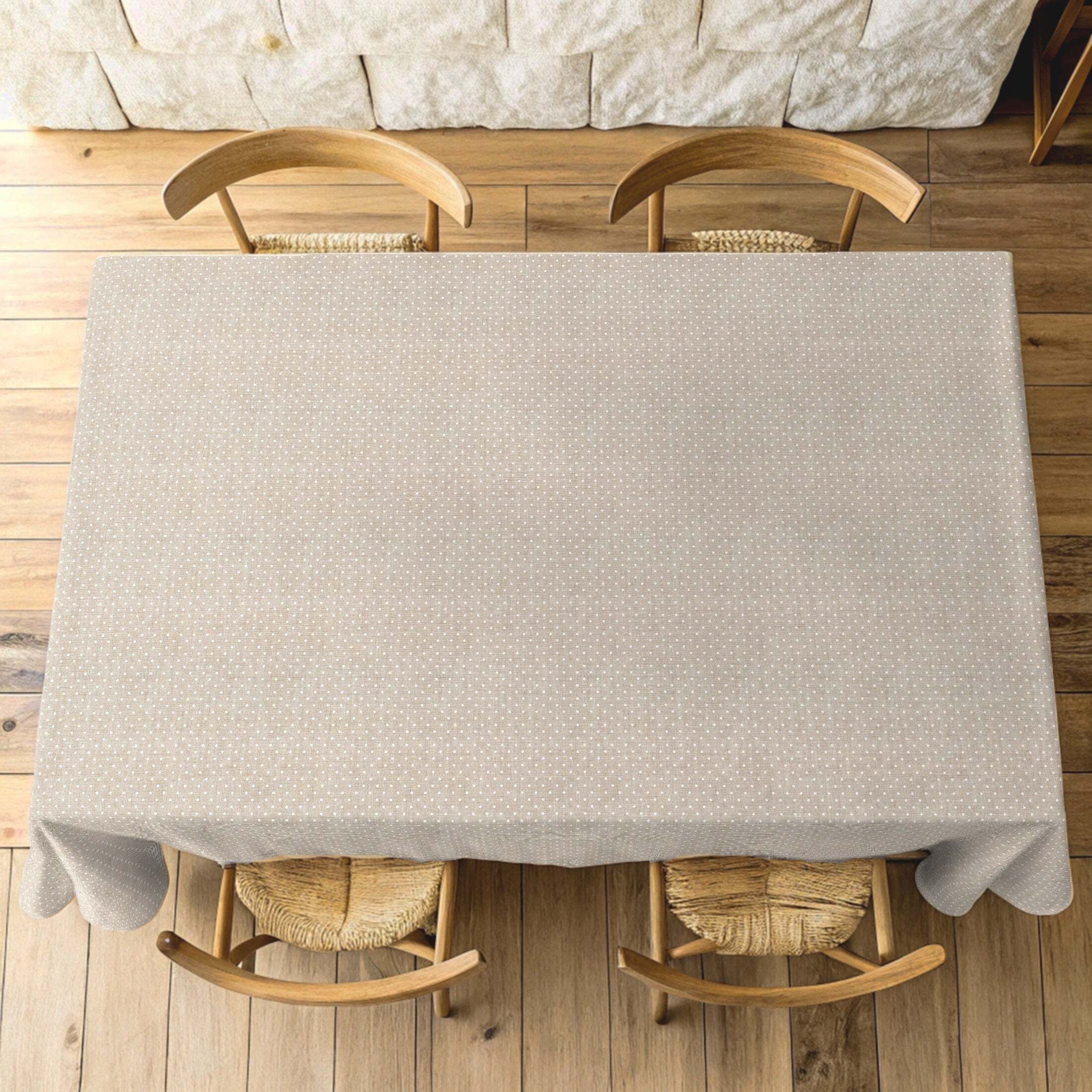 Nappe en résine anti-taches Plumeti blanc