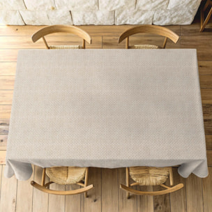 Nappe en résine anti-taches Plumeti blanc