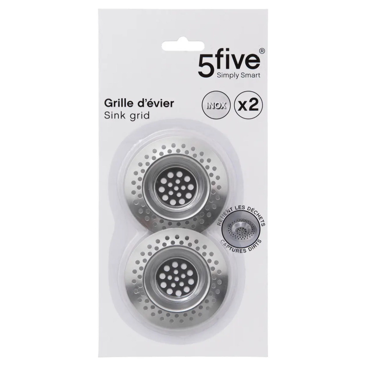 Lot de 2 grilles d'évier