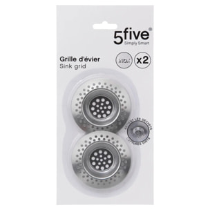 Lot de 2 grilles d'évier