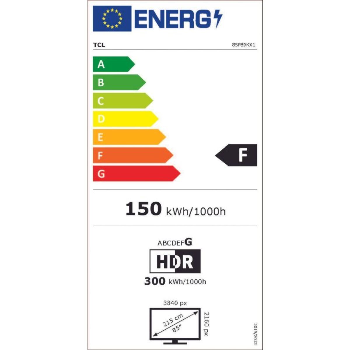 TV QLED TCL 85P89K 144Hz 2025-85 pouces (215cm)