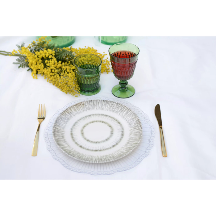 Lot de 6 ASSIETTE PLATE KAKI 27CM