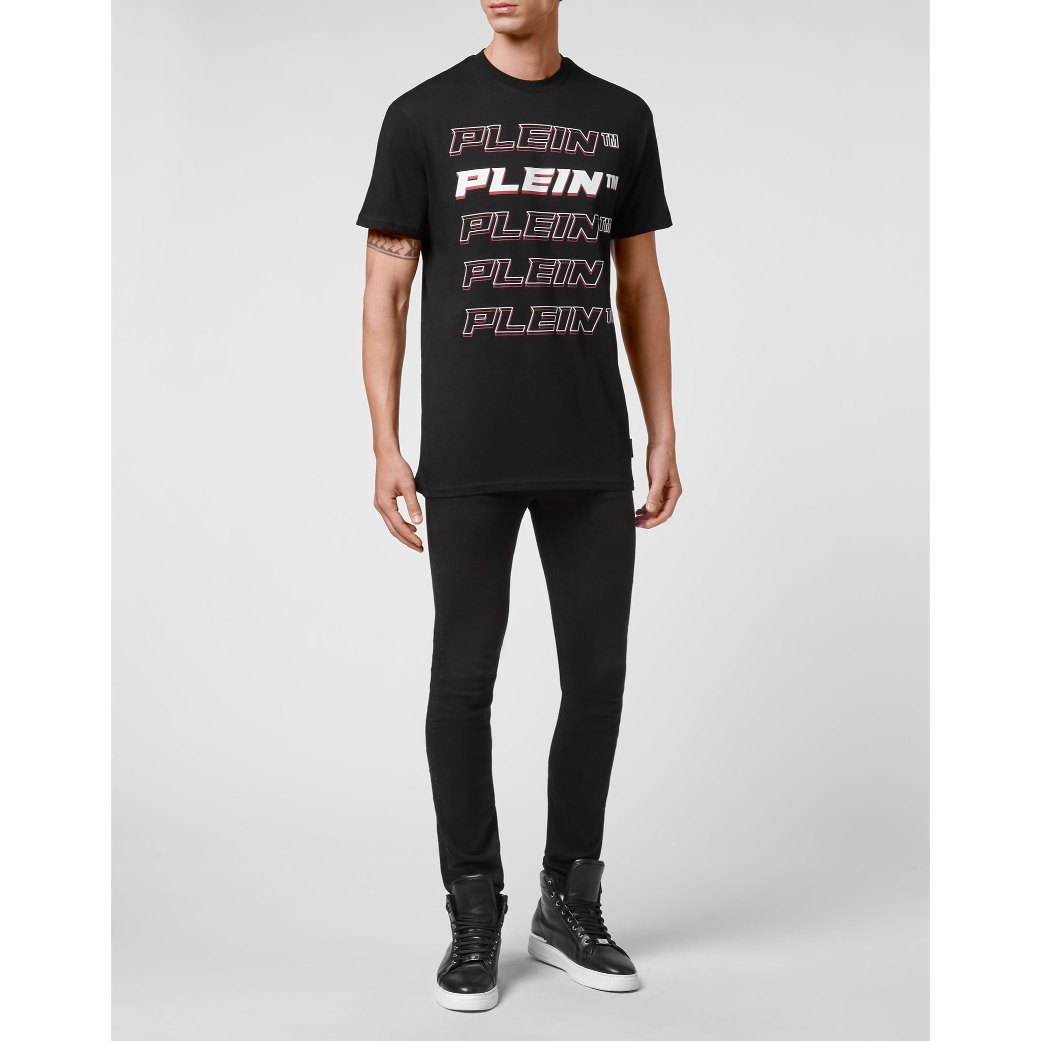 PHILIPP PLEIN Camiseta de cuello redondo y manga corta