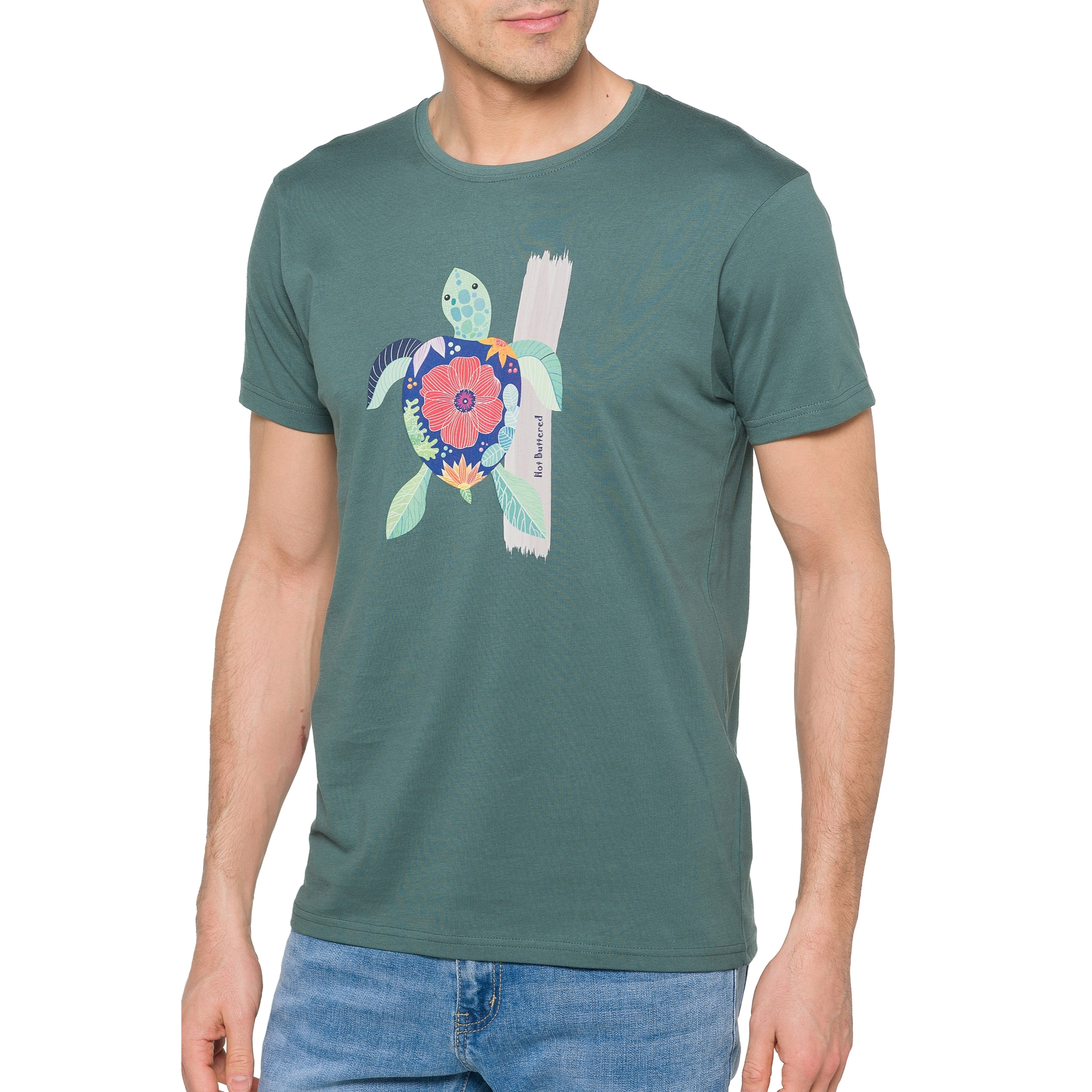 T-shirt in cotone 150 gr Rebel Hot Buttered Verde Matcha.