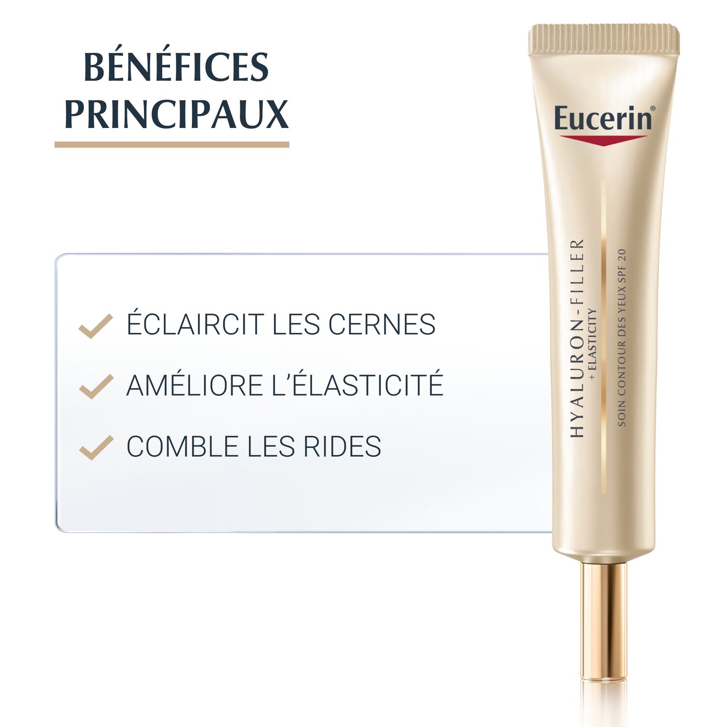 Hyaluron-Filler + Elasticity SPF20 - Soin Anti-Age Contour des Yeux 15 ml