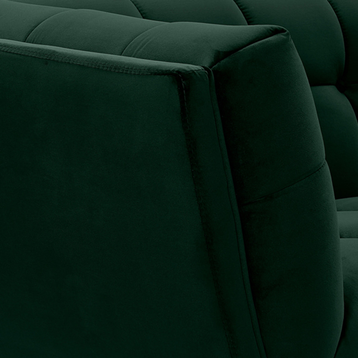 Ensemble canapé et fauteuil en velours vert 4 places - Mona