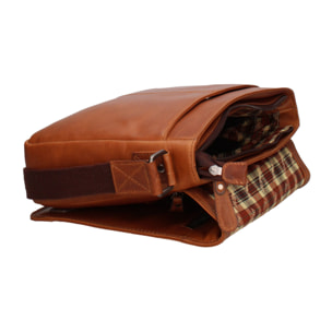 Borsa a tracolla  da uomo In Vera pelle Made in Italy 30x24x10 cm