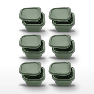 Lot de 6 boîtes hermétiques 13 cl avec 6 ustensiles de cuisine Fackelmann Storage