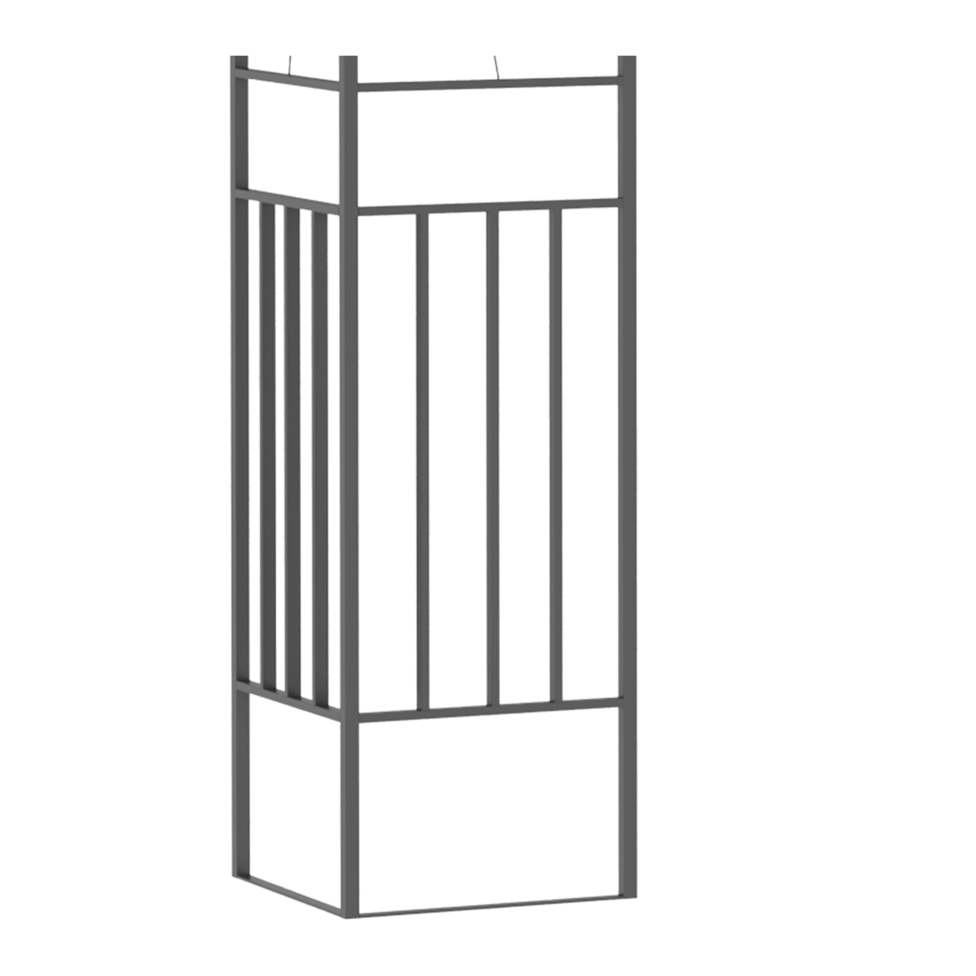 de Jardín 3x3 m Pabellón de Jardín Gazebo con Doble Techo Estructura de Acero 8 Orificios de Drenaje Resistente al Agua Carpa para Exterior Terraza Patio Gris