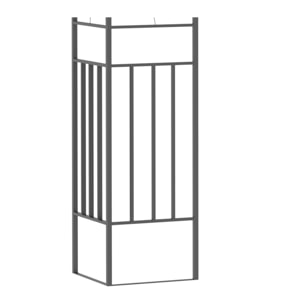 de Jardín 3x3 m Pabellón de Jardín Gazebo con Doble Techo Estructura de Acero 8 Orificios de Drenaje Resistente al Agua Carpa para Exterior Terraza Patio Gris