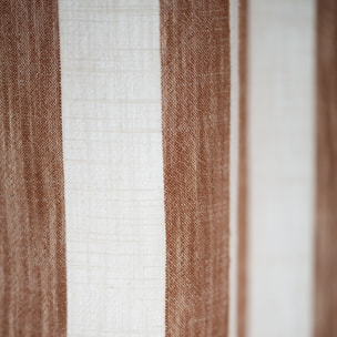 Rideau 100% coton larges rayures LOURMARIN - Terracotta
