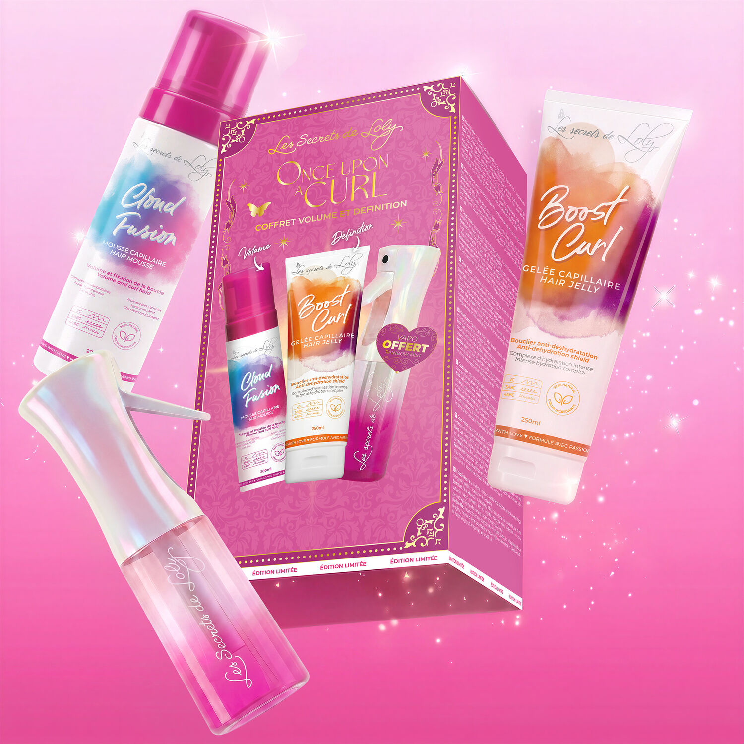 Once Upon A Curl - Coffret Gelée Capillaire Boost Curl 250ml + 2 Produits
