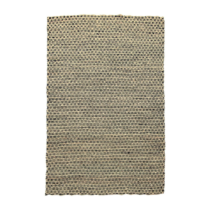 Tapis en osier naturel et noir 100x150cm PHIPHI