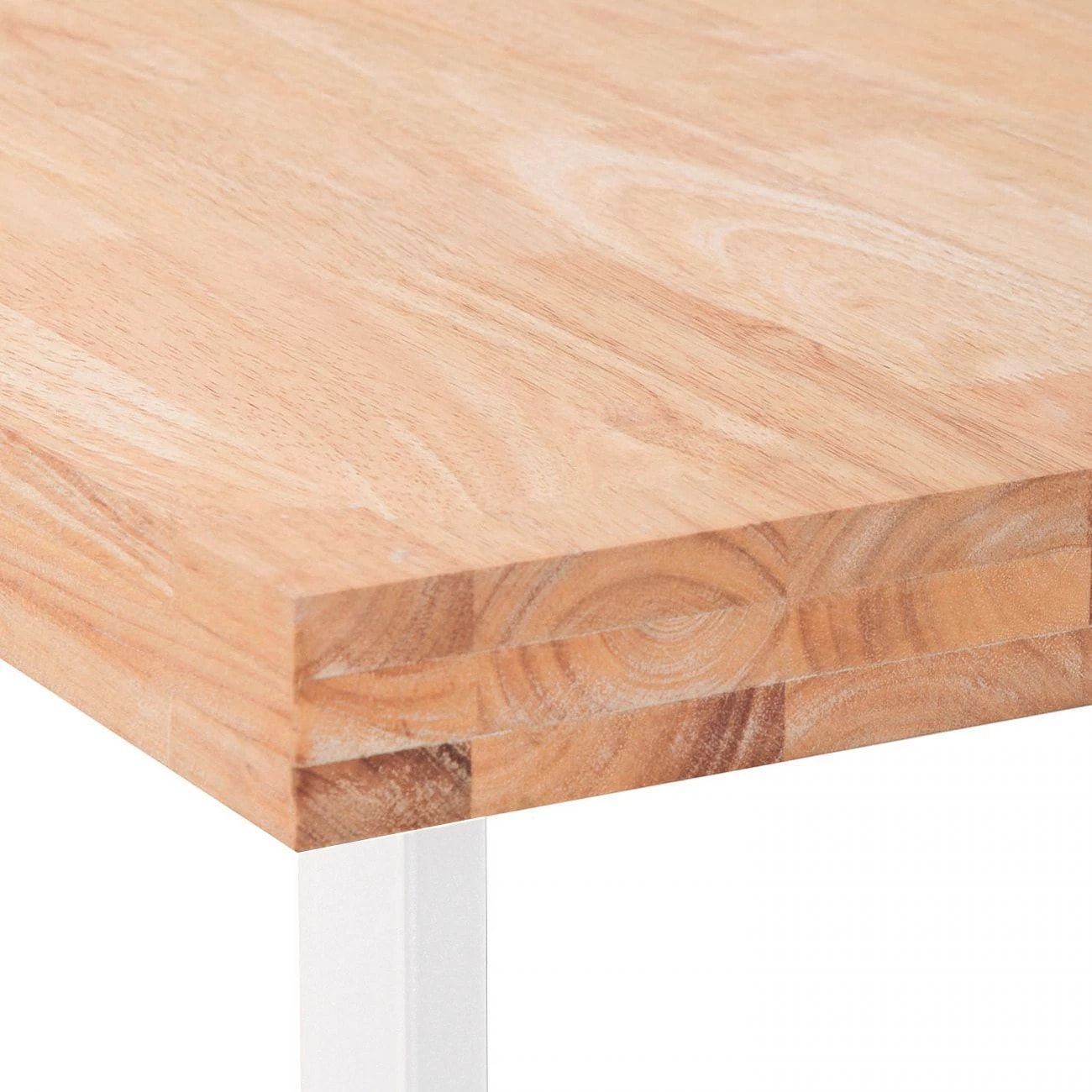 Mesa de escritorio con patas metálicas en blanco y roble salvaje 120x60 cm Natural Roble salvaje - Blanco