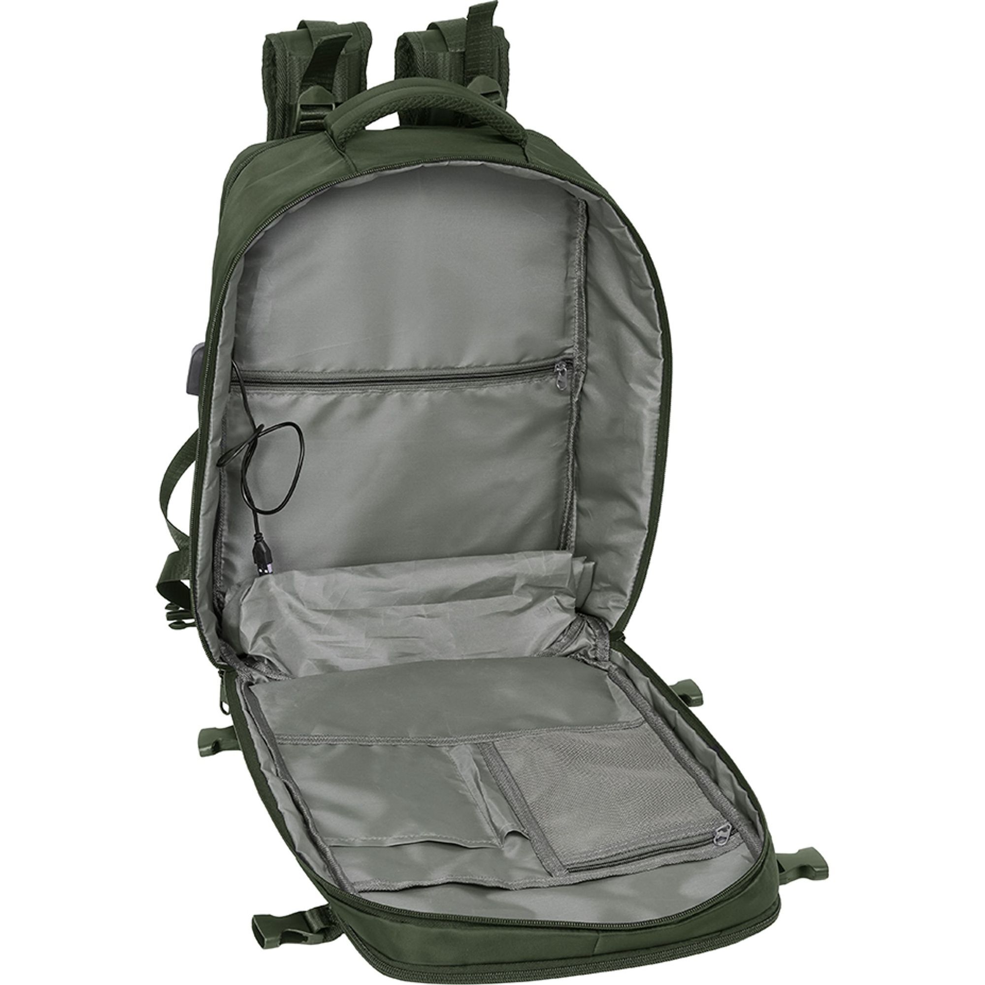 Mochila viaje cabina portatil 15,6 safta "verde"