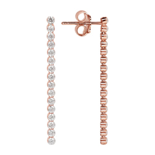 Orecchini Tennis Pendenti a Filo con Cubic Zirconia